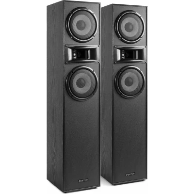 Afbeelding van Speakerset Fenton SHF700B hifi speakers 400W zuil luidsprekers met 2x 6,5 inch woofer Zwart