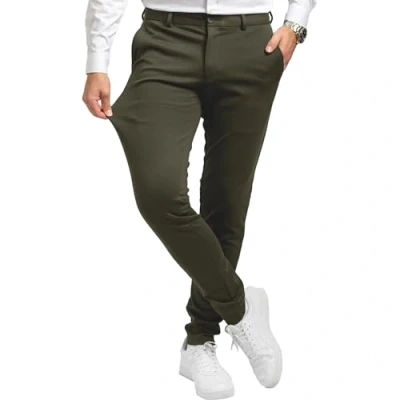 Afbeelding van TeeShoppen Herren Kleding Broeken Toegesneden Donkergroen 33/30