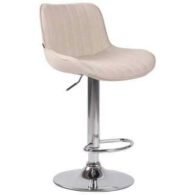 Afbeelding van Barkruk Mandal Stof Chrome frame Crème