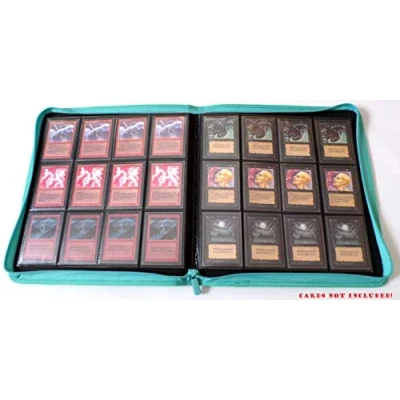 Afbeelding van docsmagic.de Pro Player 12 Pocket Playset Zip Album Mint 480 Kaartbinder MTG PKM YGO Ritssluiting Aqua