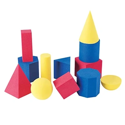 Afbeelding van Learning Resources Set van 12 geometrische vormen zacht schuim