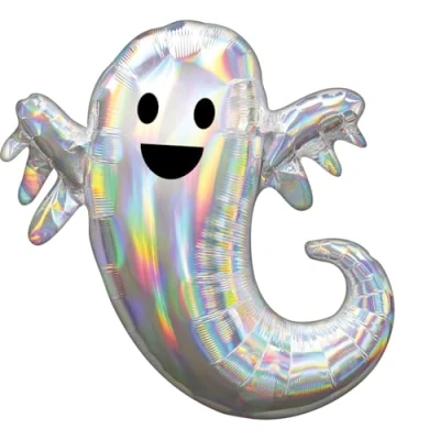 Afbeelding van AMSCAN Aluminium ballon met regenboogkleurige spook 71 cm