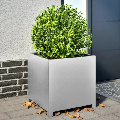 Afbeelding van vidaXL Plantenbak 50x50x50 cm gegalvaniseerd staal