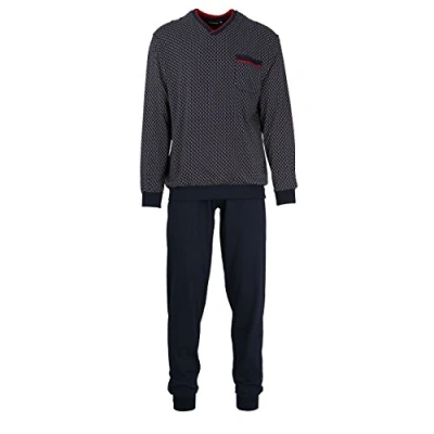 Afbeelding van Gotzburg heren pyjama Manhattan 451381 Nos 60 Blauw