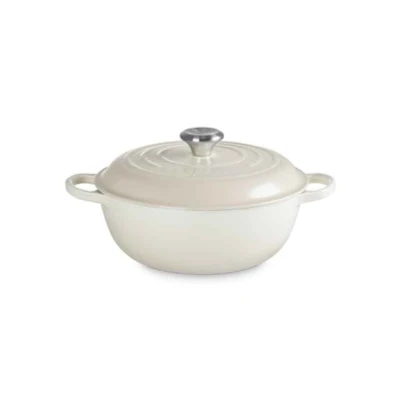 Afbeelding van Le Creuset Marmite Signature met Hoog Deksel Rond 26cm 4,1l Meringue Gietijzer