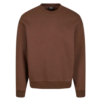 Afbeelding van Urban Classics Fluffy Crewneck Sweater, Heren, Maat: Large, Chocolatebrown