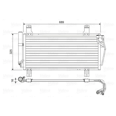 Afbeelding van VALEO 814456 Condensor Airco Met droger Aluminium 325 MAZDA: 6 Estate