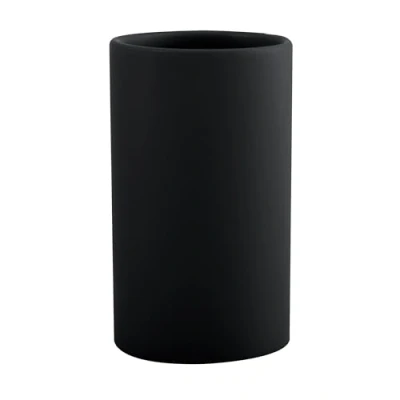 Afbeelding van Spirella Tandenborstelbeker keramiek 7 x 11,5 cm zwart mat