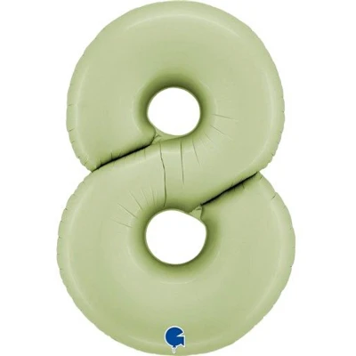 Afbeelding van Olijfgroene Folie Ballon cijfer 8 102cm