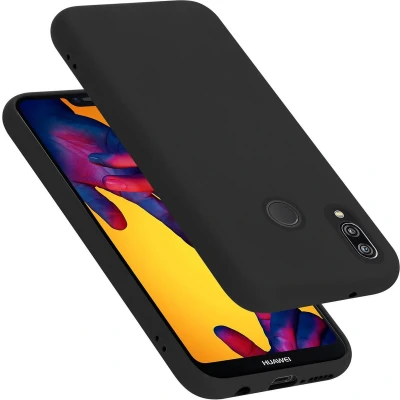 Afbeelding van Cadorabo Hoesje geschikt voor Huawei P20 LITE 2018 / NOVA 3E in LIQUID ZWART Beschermhoes gemaakt van flexibel TPU silicone Case Cover