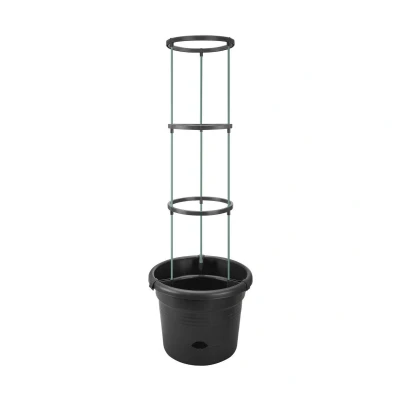Afbeelding van Green basics tomaten pot 33 bloempot living black buiten dia. x h 25 cm elho