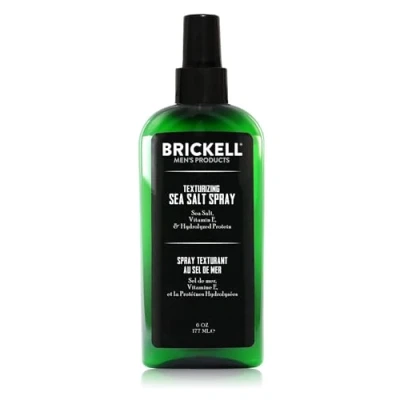 Image de Brickell Men&#039;s Spray Texturant au Sel Marin pour Hommes, Naturel et Biologique, Sans Alcool, Soulève Texturise les Cheveux une Coiffure de Plage ou Surfeur (177 mL)