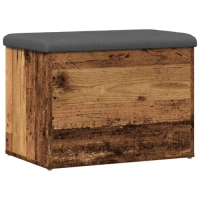 Afbeelding van vidaXL Opbergbankje 62x42x45 cm bewerkt hout oud houtkleurig