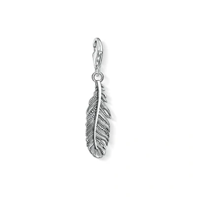 Afbeelding van Thomas Sabo Damesbedel hanger van leer Club 925 Sterling zilver 1559 637 21, zilver, Geen edelsteen