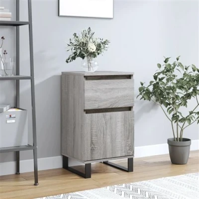 Afbeelding van vidaXL Dressoir 40x35x70 cm bewerkt hout grijs sonoma