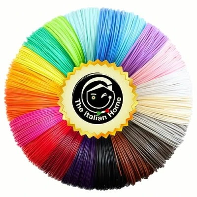 Afbeelding van The Italian Home® 3D pendraad, 12 kleuren PLA garen 1,75 (1 fluorescerend), vullingen voor pen (5 meter per stuk, 60 m in totaal), materiaal en navulverpakking (60 m, kleuren)