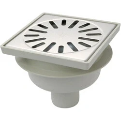 Afbeelding van Aquaberg ABS kunststof put met onderaansl. 50mm RVS rooster