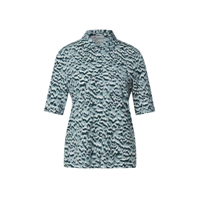 Afbeelding van Street One Overhemdblouse, Dames, Maat: 40, Blau