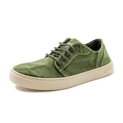 Afbeelding van Natural World Eco 6602E herenschoenen 100% milieuvriendelijk, Khaki groen.