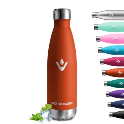 Afbeelding van Roestvrijstalen waterfles, 500 ml, BPA vrije thermosfles, warmte isolatie, voor kinderen, kantoor, meisjes, school, sport, wandelen, kamperen