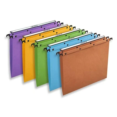 Afbeelding van Elba Ultimate Carte Kraft hangmappen voor lade, A4, V achtergrond, verschillende kleuren, 25 stuks