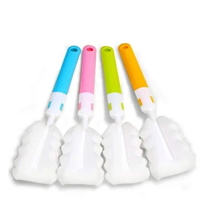 Afbeelding van 4 stuks flessenborstels, flessenringen, spons, reinigingsborstels voor babyflessen, tepelborstel (4 stuks)