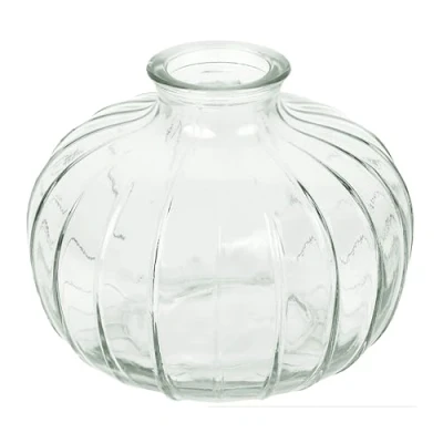 Afbeelding van Talking Tables Knopvaas van transparant glas voor bloemen, elegante unieke steel, bruiloft, tafeldecoratie, vensterbank, tuinfeest, zomerdiner, open haard stijl en