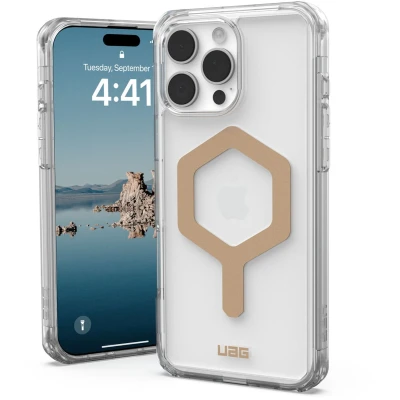 Afbeelding van Urban Armor Gear Plyo Hoesje Geschikt voor Apple iPhone 16 Pro Max Compatibel met MagSafe Back Cover Magneet Militaire Standaard Ice Goud