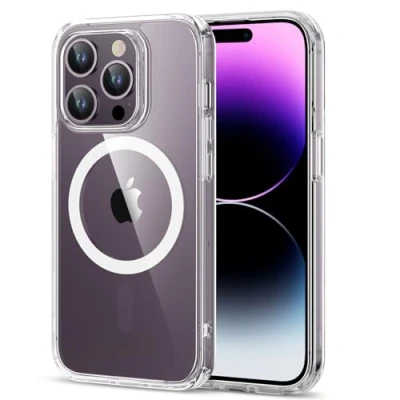 Afbeelding van ESR iPhone 14 Pro hoes, compatibel met MagSafe, klassieke hybride magnetische hoes HaloLock, militaire valbescherming, krasbestendige achterkant,