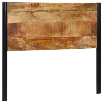 Afbeelding van Hoofdeinde 120 cm massief hout mango en ijzer
