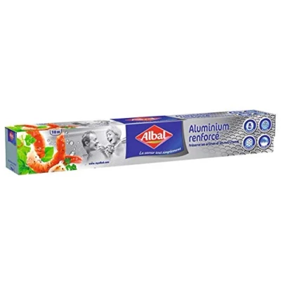 Afbeelding van Albal Aluminium folie 20m Robuust Dubbele honingraatstructuur Oven en barbecue