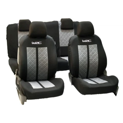 Afbeelding van WRC 007588 Stoelhoes Zwart, Zilver Met motief Polyester voor en achter