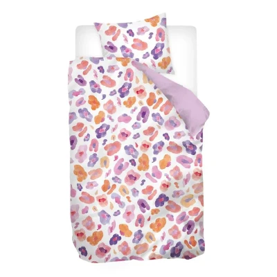 Afbeelding van Snoozing Noraly Dekbedovertrek Eenpersoons 140x200/220 cm + 1 sloop) Roze/Paars