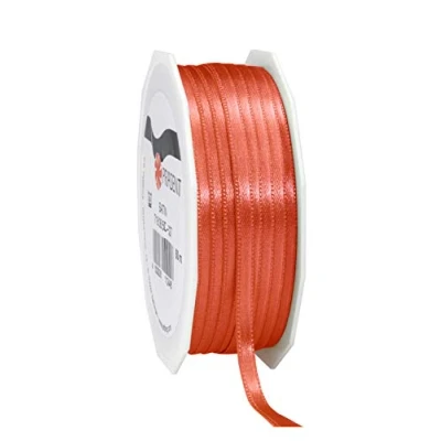Afbeelding van C.E. Pattberg Satijnen lint voor geschenkverpakking, accessoires decoratie en knutselen, decoratief presentaties, elke gelegenheid, Koraal, 50 m x 6 mm, bagageriem, bagageriem