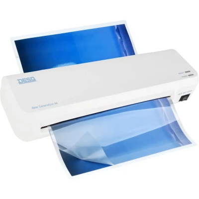 Afbeelding van DESQ® Lamineermachine A4 New Generation Voor 75 tot 125 micron Start in 2 min. thuis en thuiskantoor Documenten &amp; Foto&#039;s Wit