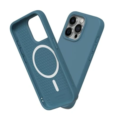 Afbeelding van RHINOSHIELD Hoesje compatibel met [iPhone 15 Pro Max] SolidSuit Magsafe dunne hoes schokabsorberende technologie en premium matte afwerking oceaanblauw