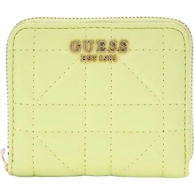 Afbeelding van GUESS Portemonnee Assia SLG Zip Around Wallet Chartreuse Geel