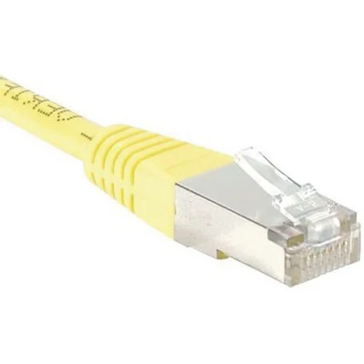 Afbeelding van Exertis Connect Patchkabel F/UTP, CAT.6, geel, 50,0 m met bijzonder smalle knikbeveiliging (S/UTP, CAT6, 50 m), Netwerkkabel