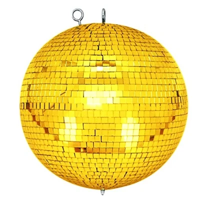 Afbeelding van Gefacetteerde bal met veiligheidsogen, goudkleurig, 30 cm