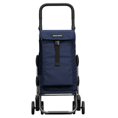 Afbeelding van Playmarket Go Up Premium Boodschappentrolley blauw Trolley