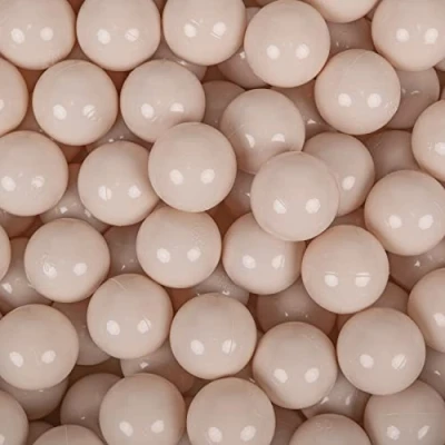 Afbeelding van KiddyMoon 700 ballen/7 cm kleurrijke plastic ballen voor zwembad kind baby gemaakt in de EU, pastelbeige
