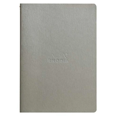 Afbeelding van RHODIA Rhodiarama 116401C Notitieboek met zachte siernaad, A5, gelinieerd, 64 pagina&#039;s, lichtbruin papier, 90 g/m², omslag van kunstleer