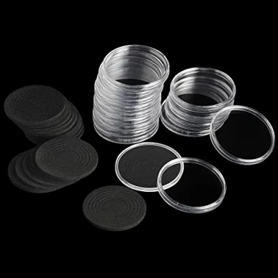 Afbeelding van Uncle Paul DC0336 20 stuks 46 mm muntcapsules met 6 maten (16/21/26/31/36/46 mm) verstelbare schuimrubberen afdichting