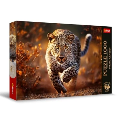 Afbeelding van Trefl Premium Plus Quality Odyssey fotopuzzel: wilde luipaard 1000 stukjes, unieke fotoserie, perfect op elkaar afgestemde stukken, voor volwassenen en kinderen vanaf 12 jaar