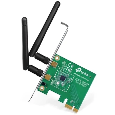 Afbeelding van TP Link TL WN881ND PCI Express (PCIe) N PC Wifi kaart adapter tot 300 Mbps met onopvallende steun, zwart
