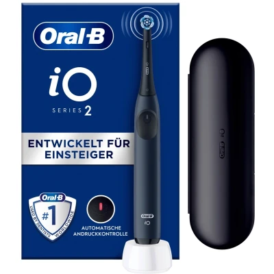 Afbeelding van Oral B iO2 Dark Blue Elektrische Tandenborstel + 1 Opzetborstel Reisetui