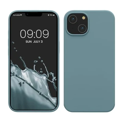 Afbeelding van kwmobile telefoonhoesje geschikt voor Apple iPhone 14 Hoesje met siliconen coating Smartphone case in antieksteen