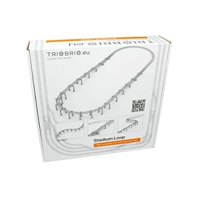 Afbeelding van Trixbrix Houderset 2.0 compatibel met Lego City 60197 60198 10277 60205 60238 60337 treinsets (stadionlus)