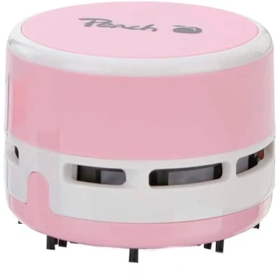 Afbeelding van Peach PA105 Mini stofzuiger, 1 stuks, werkt op 2 batterijen (2 x AA), hoog zuigvermogen, roze