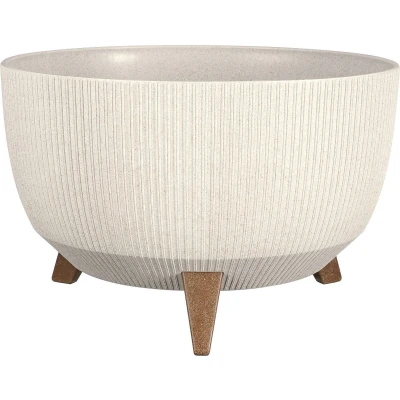 Afbeelding van Mica Decorations Doppio Schaal op Poten H22 x Ø47 cm Off White